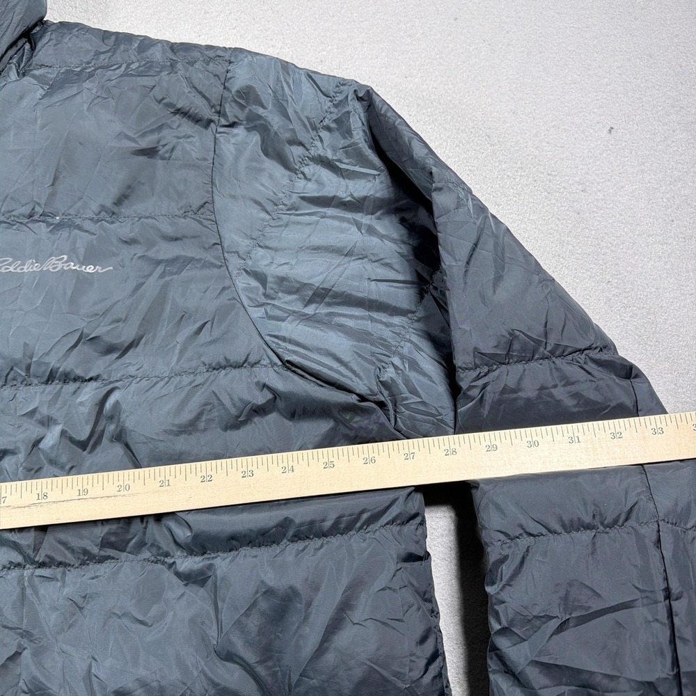 Eddie Bauer Jacket Mens 2XL Gray Hooded Down EB650 Puffer Outdoor Coat - Picture 4 of 9